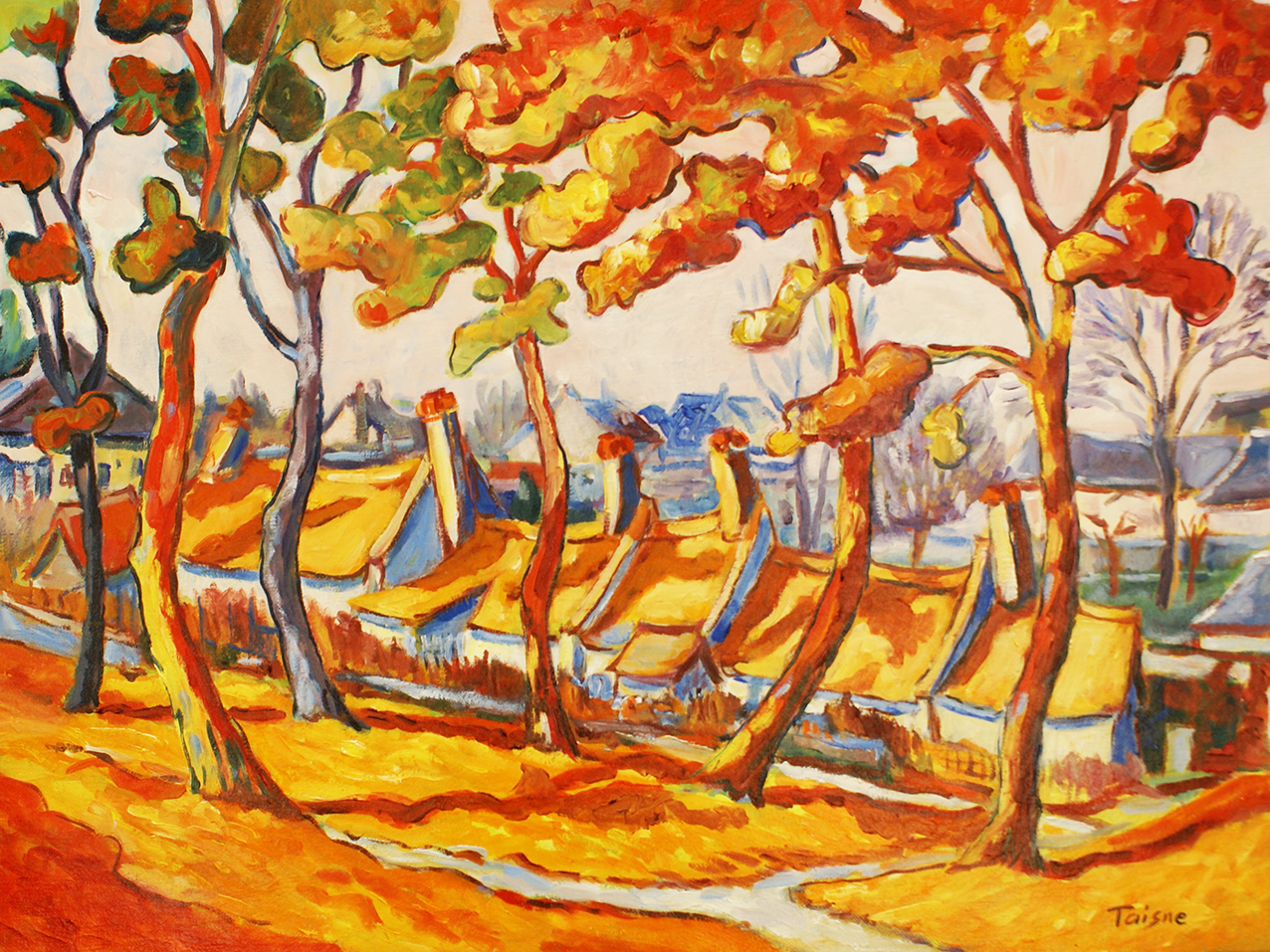 A l'abri des ombres dorées 61x46