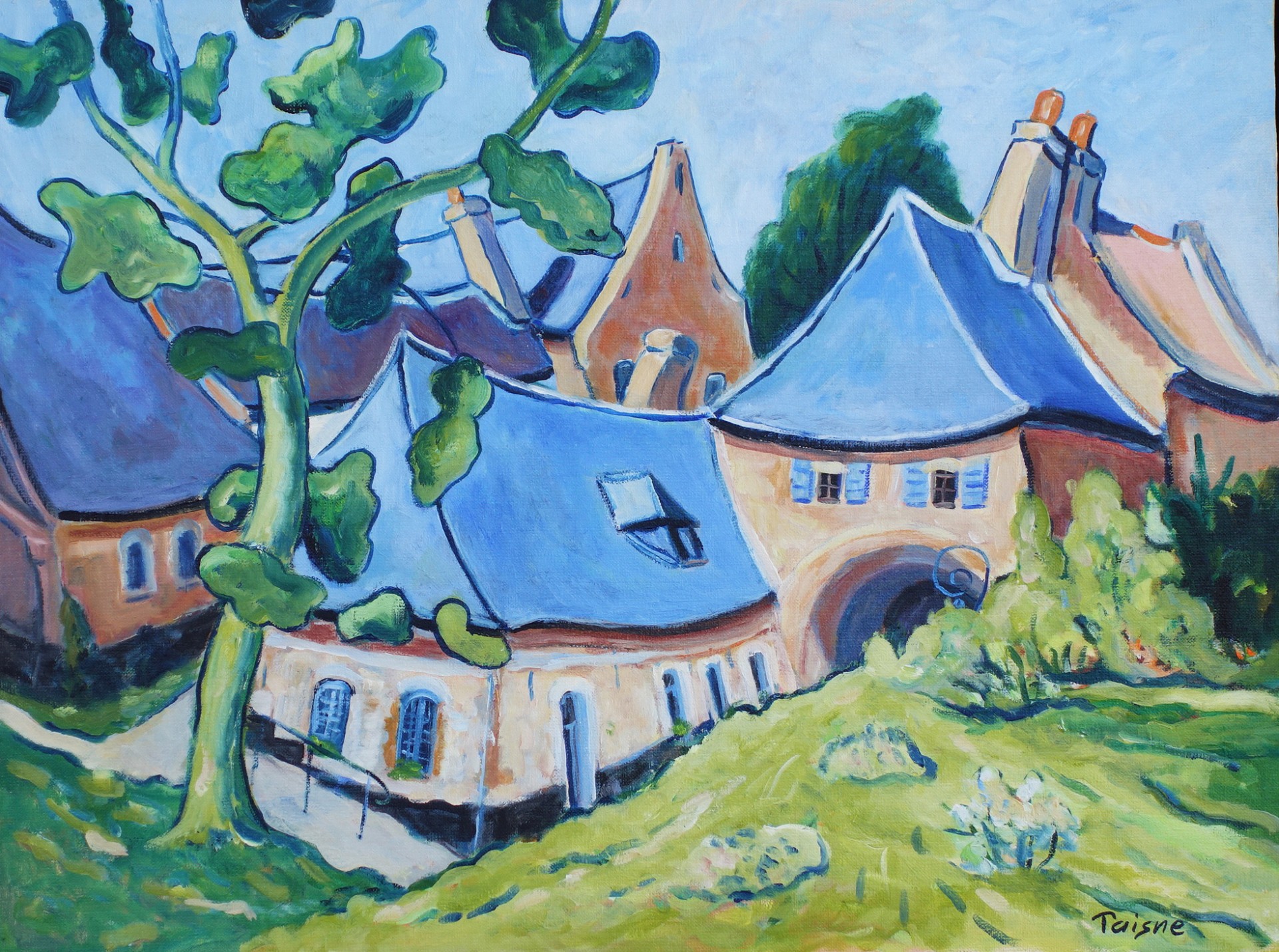 La cour de la citadelle 61x46