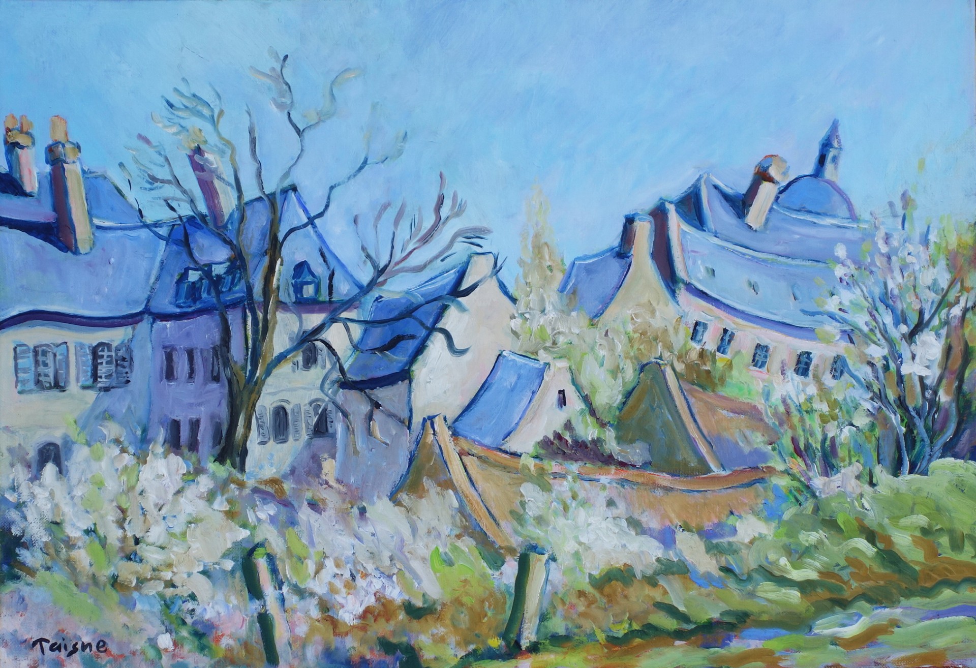 Le printemps bleu 55x38