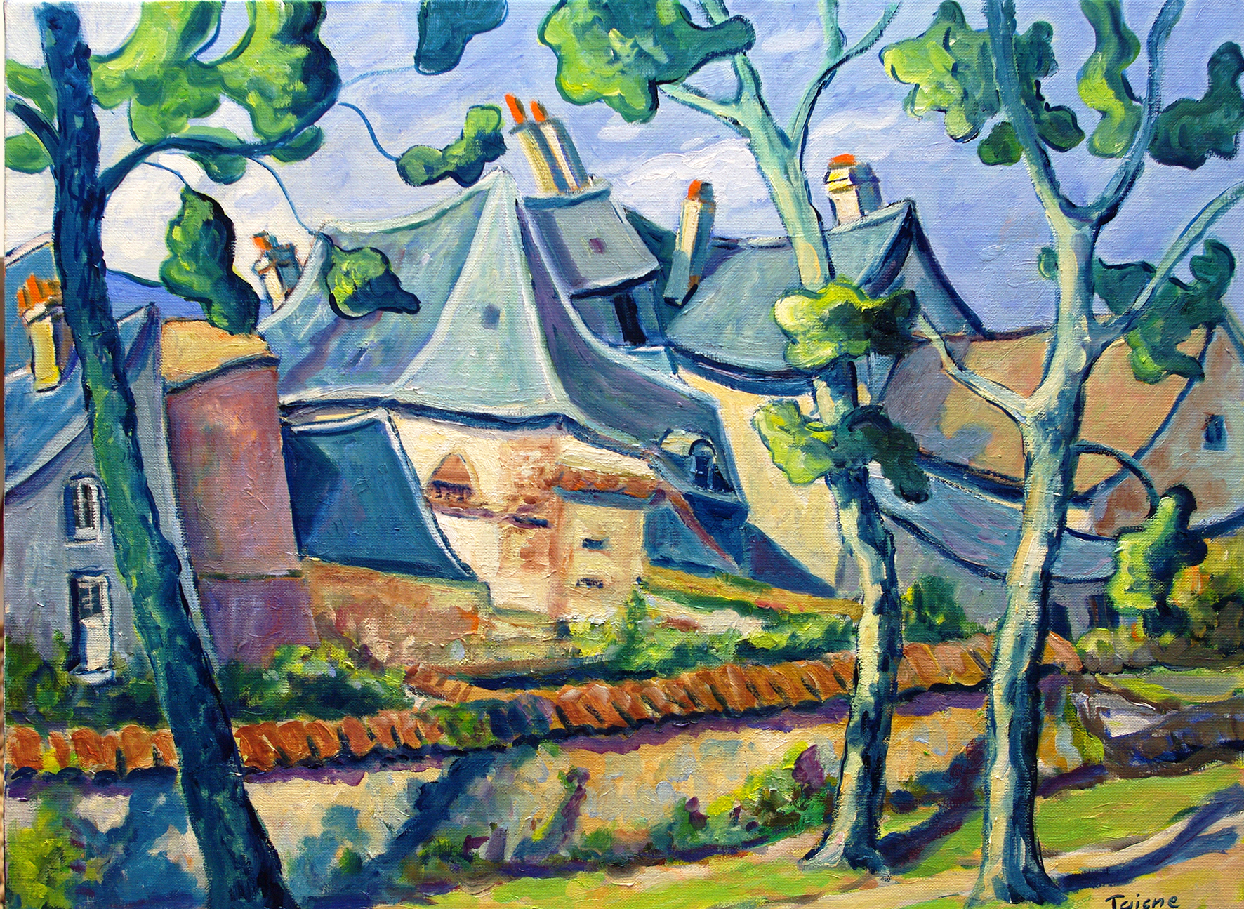 Les jardins de l'ancienne église 61x46