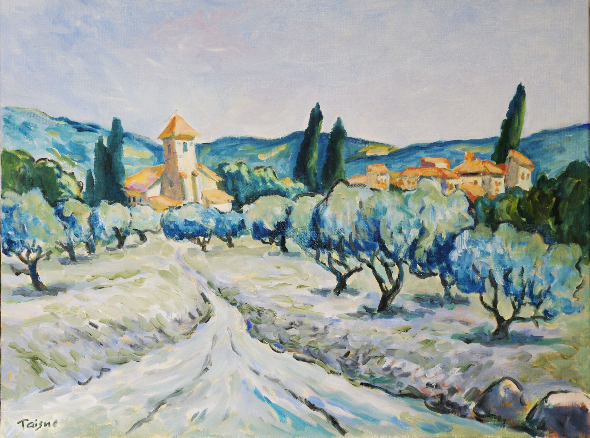 Les oliviers de Lourmarin 61x46