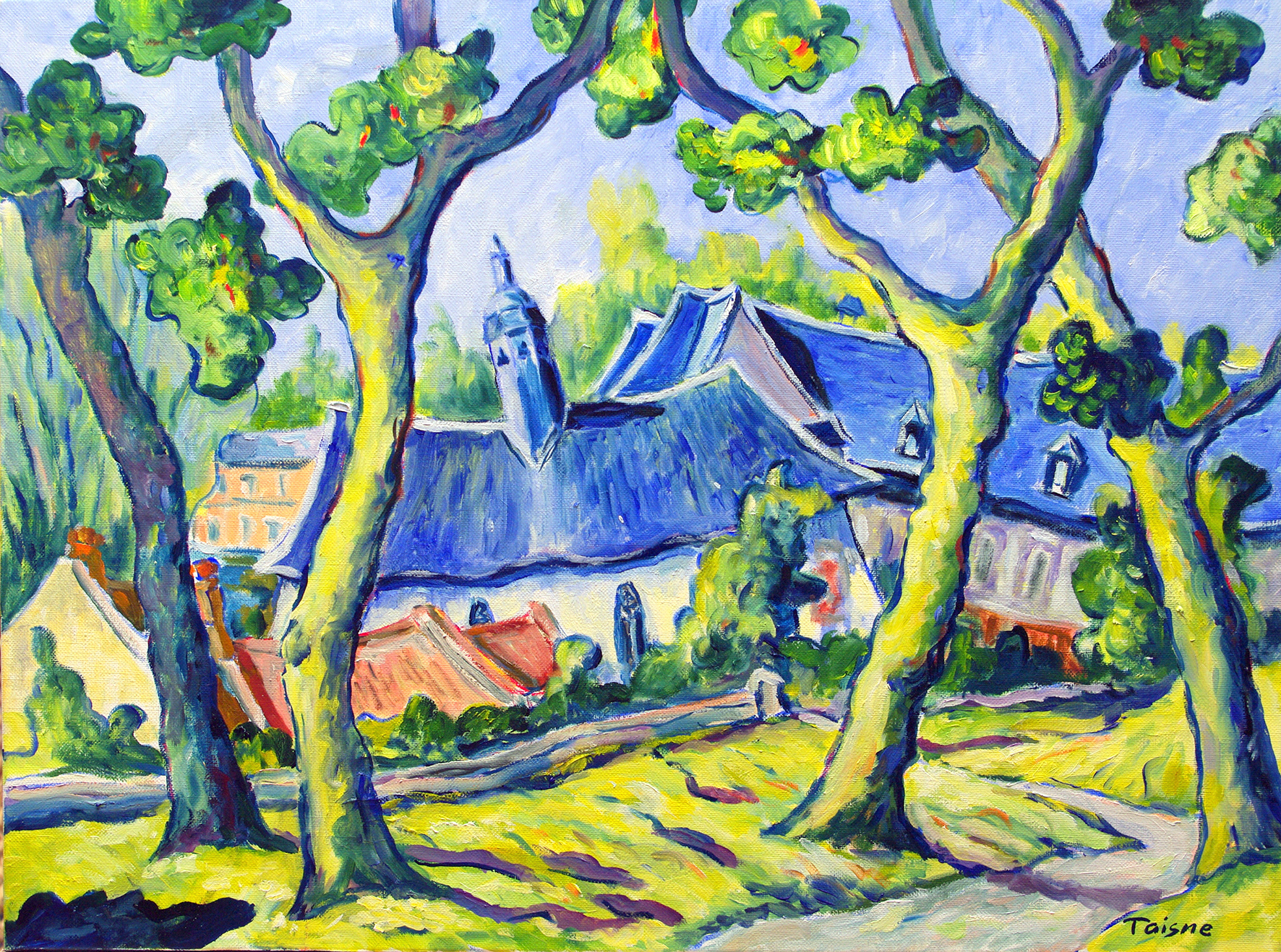 Les toits bleus de l'orphelinat 61x46